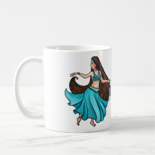 Mug Danseuse de ventre sereine en turquoise
