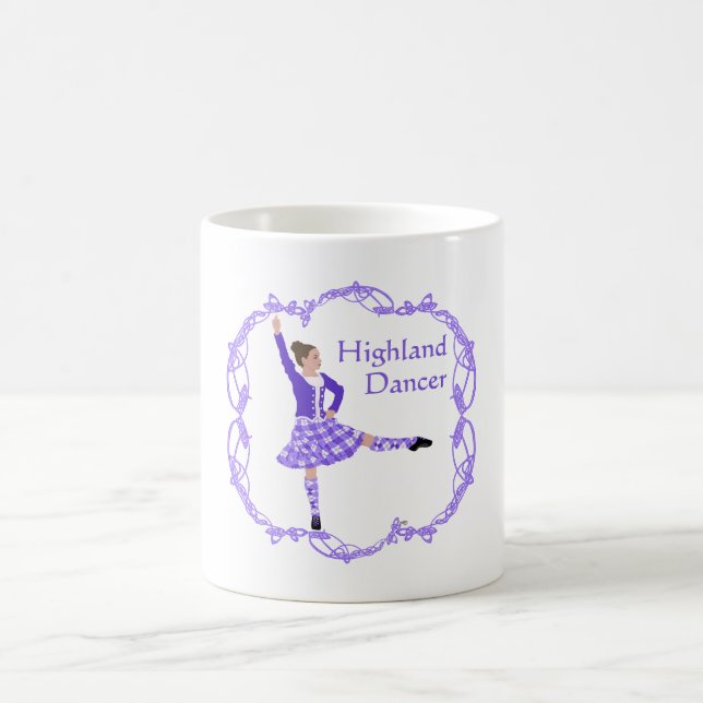 Mug Danseuse des Highlands écossais Noeud celtique Vio (Centre)