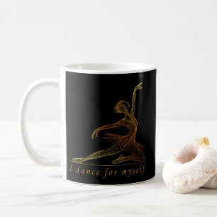Mug Danseuse gracieuse en art linéaire - Je danse pour