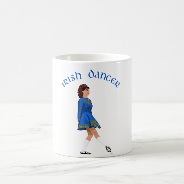 Mug Danseuse Irlandaise Soft Shoe en Bleu (Centre)