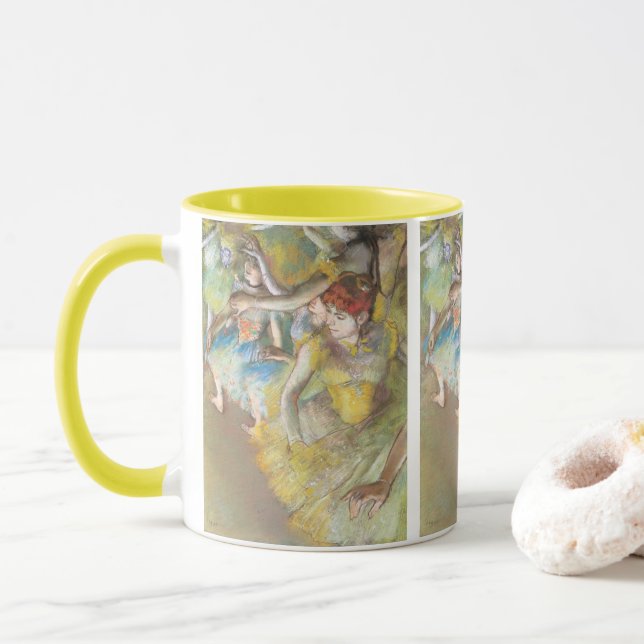 Mug Danseuses de ballet sur la scène par Edgar Degas (Avec donut)