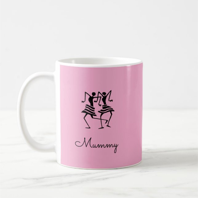 Mug Danseuses de la célébration de la silhouette de ma (Gauche)