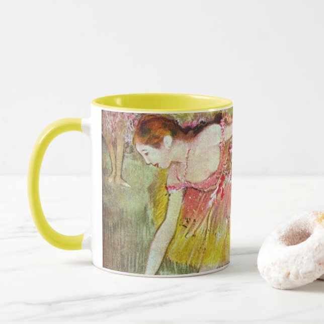 Mug Danseuses s'inclinant d'Edgar Degas, Art du ballet (Avec donut)