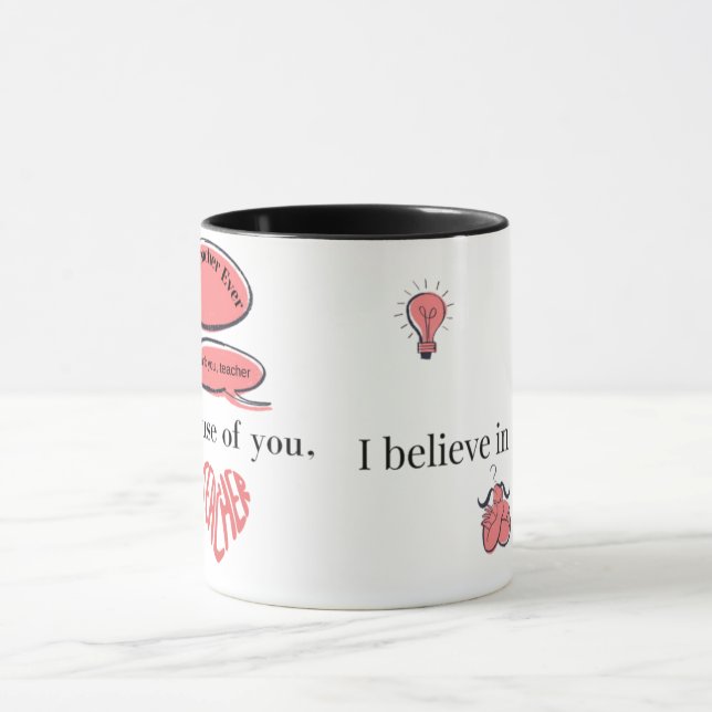 Mug d'appréciation pour enseignant | Remerciement  (Centre)