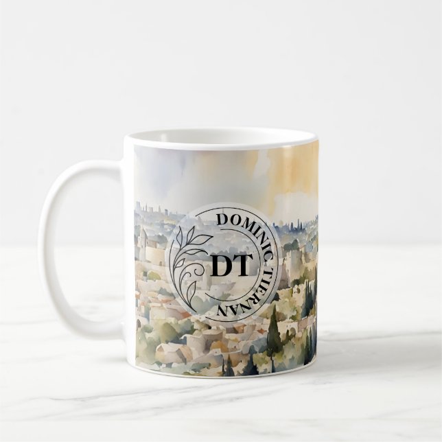 Mug d'aquarelle Masjid Al Aqsa - Un souvenir de Jé (Gauche)