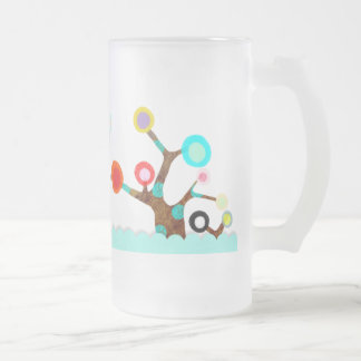 Mug d'arbre coloré blanc