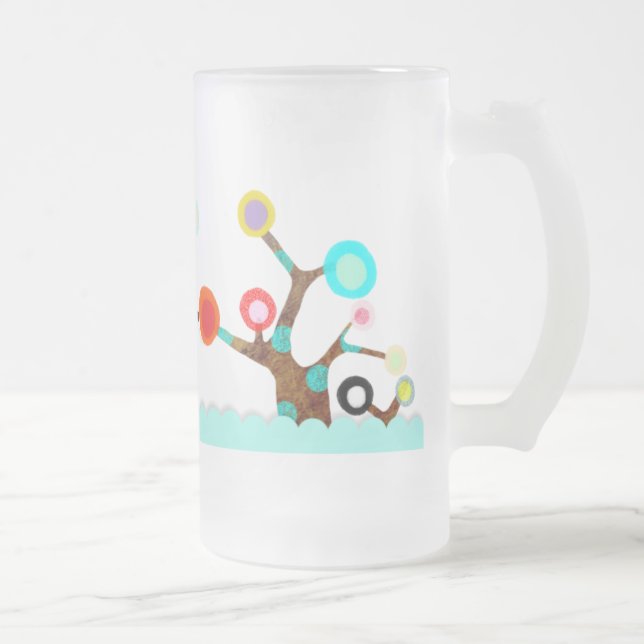 Mug d'arbre coloré blanc (Droit)