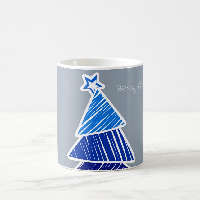 Mug d'arbre de Noël bleu et souple (Centre)