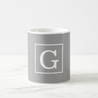 Dark Gray White Framed