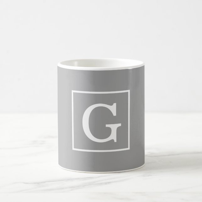 Mug Dark Gray White Framed (Centre)