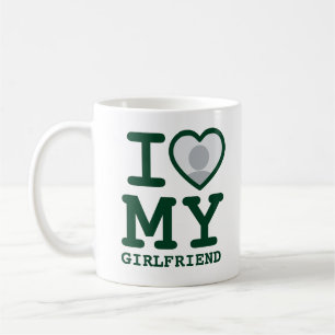 Mug Dark Green Custom J'aime mon texte photo de petite