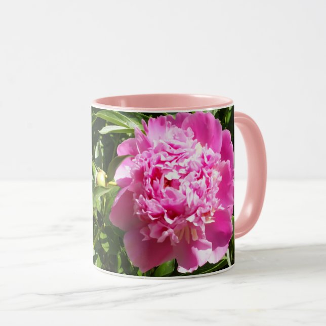 Mug Dark rose peonies (Devant droit)