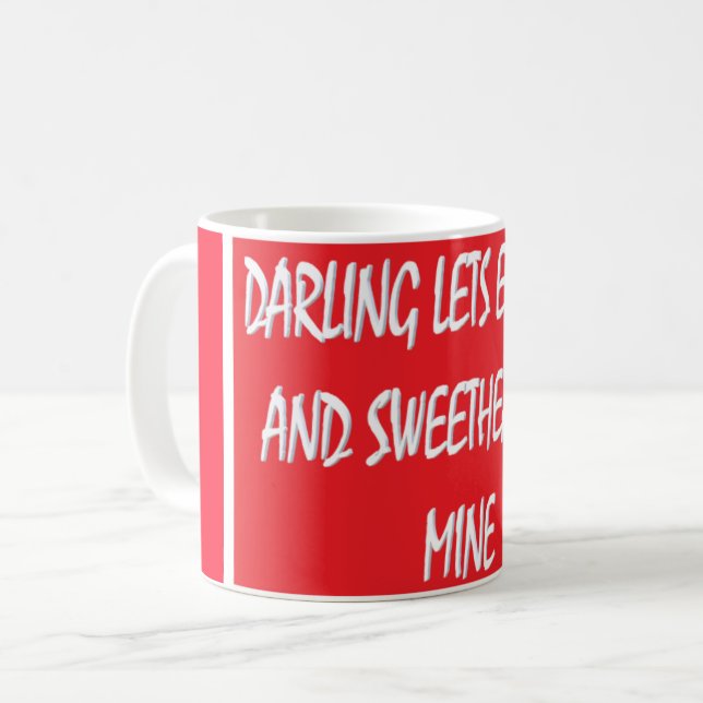 Mug Darling Lets Entwine les amateurs de rouge blanc (Devant gauche)