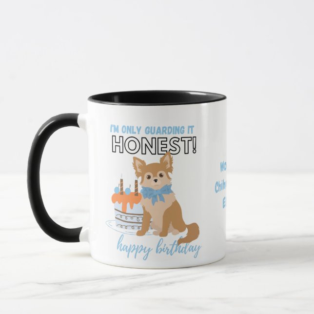Mug Darling Longhhair Brown Chihuahua MOM Anniversaire (Gauche)