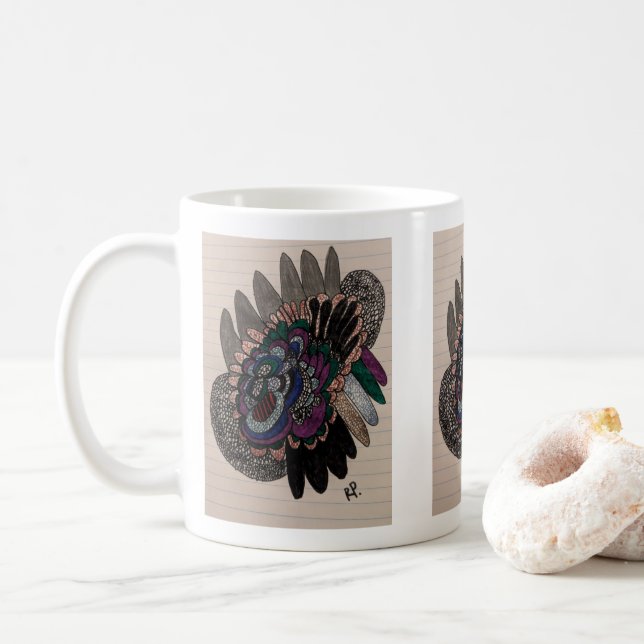 Mug d'art abstrait de Robert Vincent Peters (Avec donut)