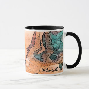 Mug d'art coloré et dépaysant avec un habillage 