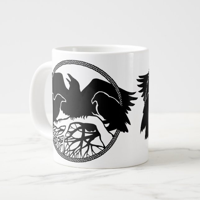 Mug d'art corbeau Oiseau sauvage Tasse à café Corb (Devant gauche)