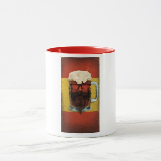 Mug d'art de la bière à Hipster (Centre)