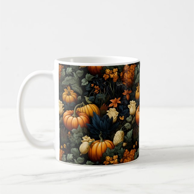 Mug d'art floral citrouille (Gauche)