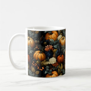 Mug d'art floral citrouille