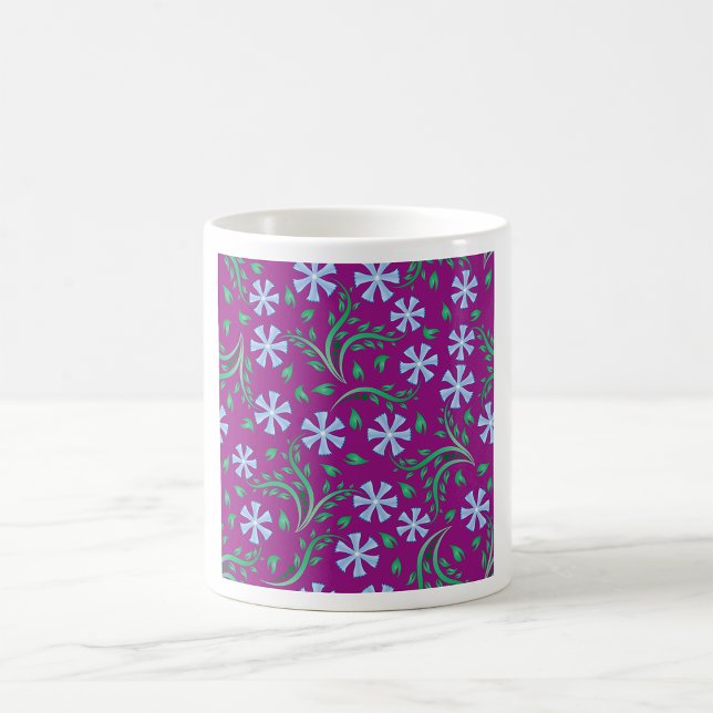 Mug d'art floral pourpre (Créateur téléchargé)