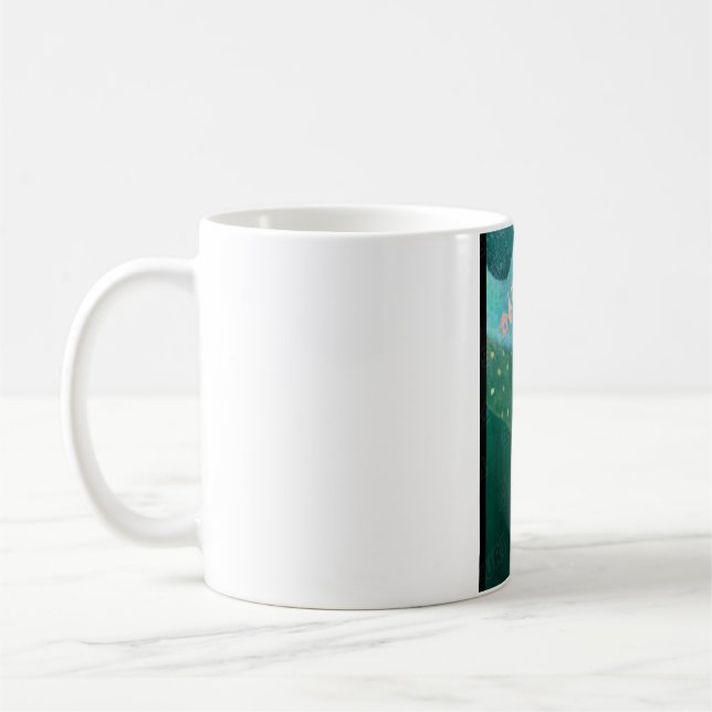 Mug d'art japonais - Chat et ballons peinture à l' (Gauche)