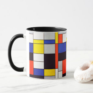 Mug d'art moderne : Sip Mondrian Composition A