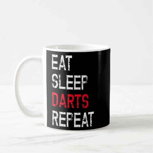 Mug Dart Player Team Drôle Drôle Dire Manger Sommeil f (Gauche)