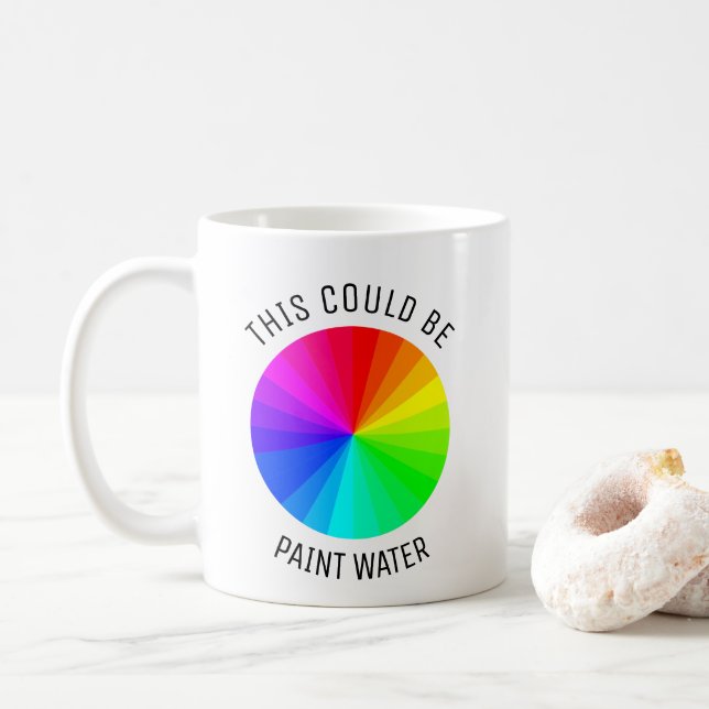 Mug d'artiste, Cela pourrait être de l'eau de pein (Avec donut)