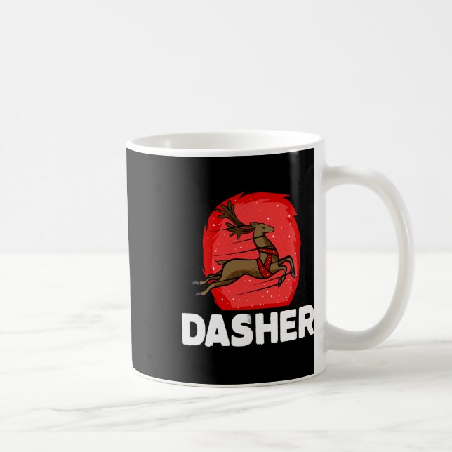 Mug Dasher Costume Lazy Reindeer Père Noël de Noël (Droite)