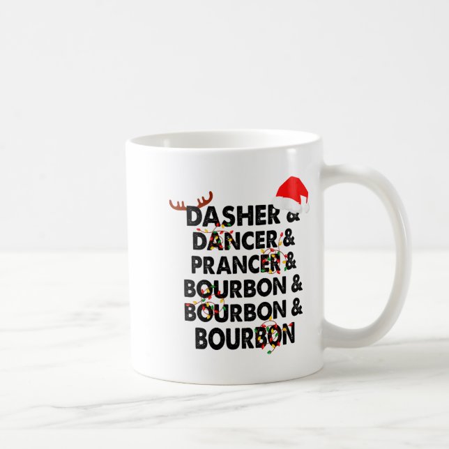 Mug Dasher Dancer Prancer & Bourbon Noël Holi (Droite)