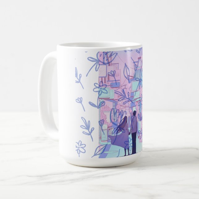 Mug Date pourpre (Devant gauche)