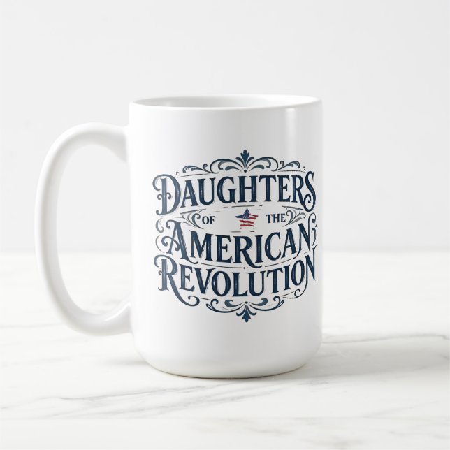 Mug Daughters star flag American Revolution US lineage (Gauche)