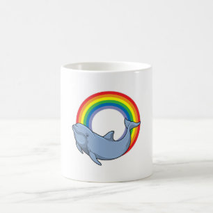 Mug Dauphin avec arc-en-ciel