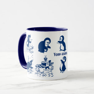 Mug Dauphin, baleines et pingouins