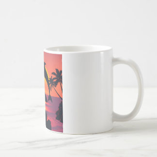 Mug Dauphin coucher de soleil et surfer Tropical Beach