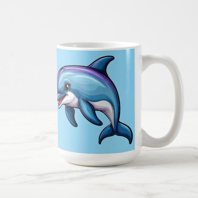 Mug Dauphin de dessin animé souriant (Droite)
