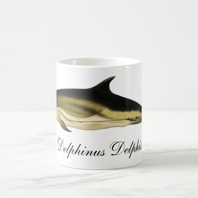 Mug Dauphin Delphinus Delphis, Animaux Marins Vintage (Centre)