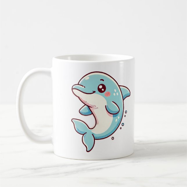 Mug Dauphin gracieux avec plaisir Océanique (Gauche)