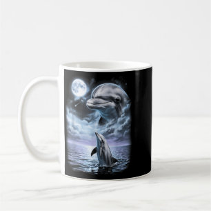 Mug Dauphin hurlant à la lune Animal marin rétro 90s