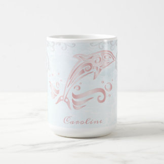 Mug Dauphin rose Boug de café personnalisé