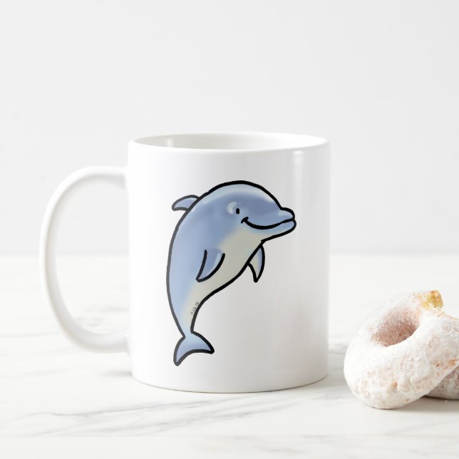 Mug Dauphin Souriant Mignon (Avec donut)