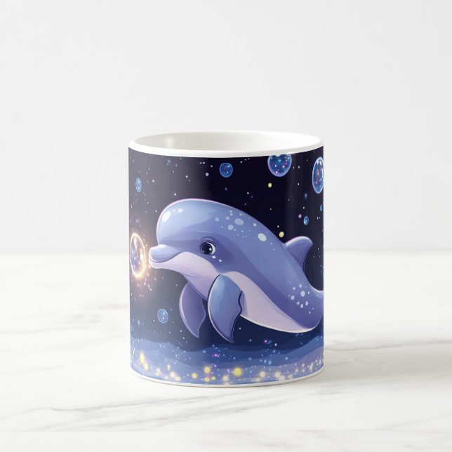 Mug dauphin Style de dessin animé vibrant Couleur amus (Centre)