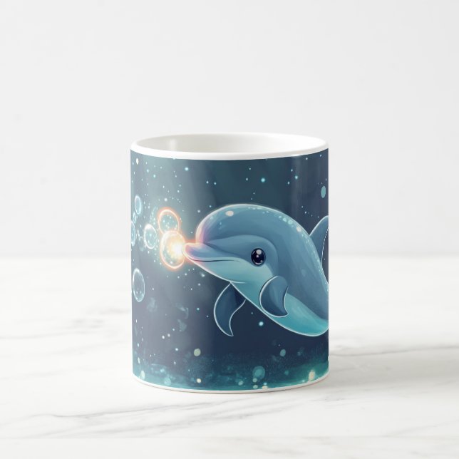 Mug dauphin Style de dessin animé vibrant Mignon Café  (Centre)