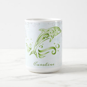 Mug Dauphin vert Bouge de café personnalisée