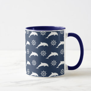 Mug Dauphins sur le motif de défilé