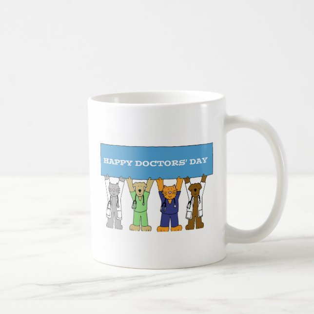 Mug Day de docteur heureux, animaux familiers de bande (Droite)
