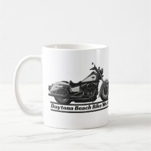 Mug Daytona Beach Bike Week Cool De Vélo Noir Et Blanc