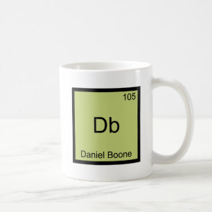 Mug Db - Daniel Boone Symbole d'élément de chimie drôl