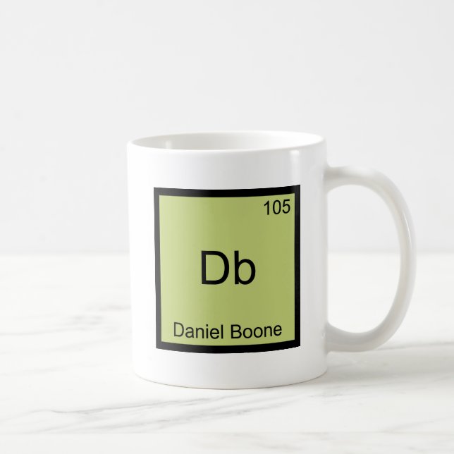 Mug Db - Daniel Boone Symbole d'élément de chimie drôl (Droite)